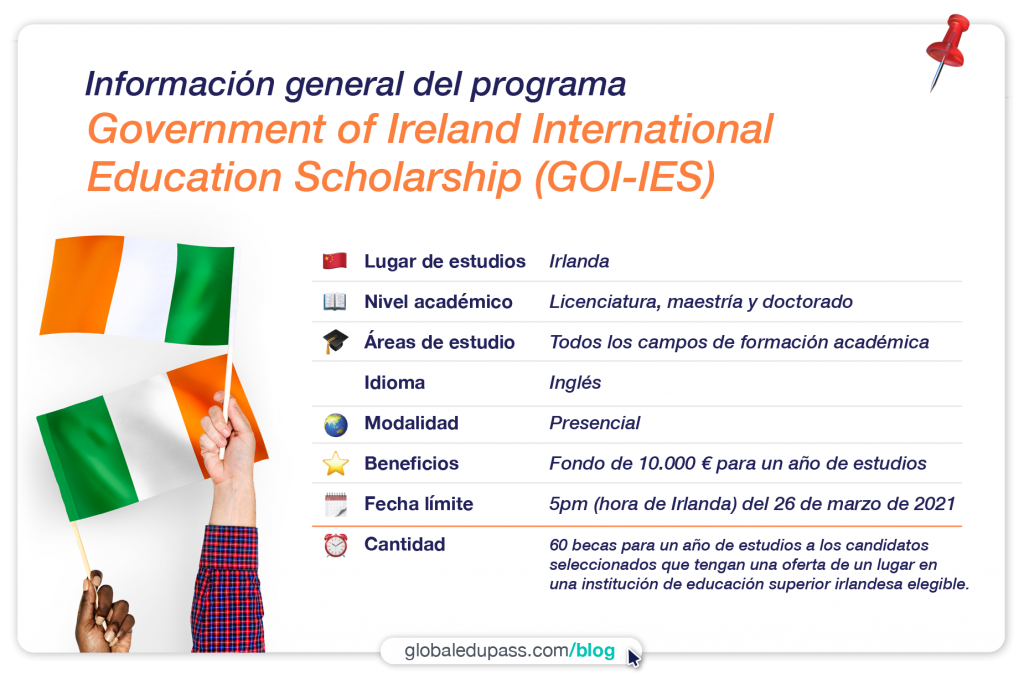 becas gubernamentales para estudiar en irlanda