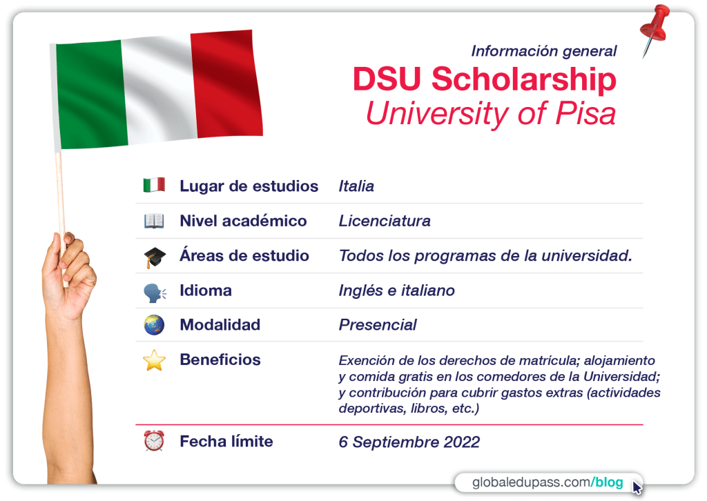 beca completa en Italia DSU scholarship