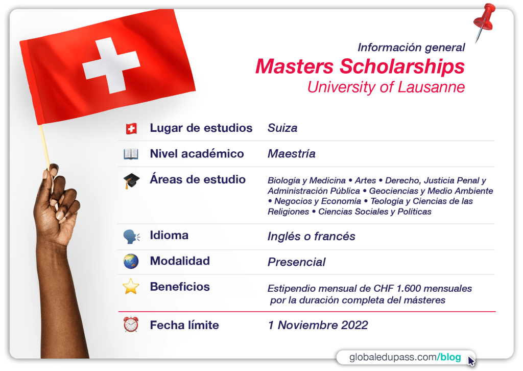 Excelente oportunidad de becas en Suiza para estudiar maestría
