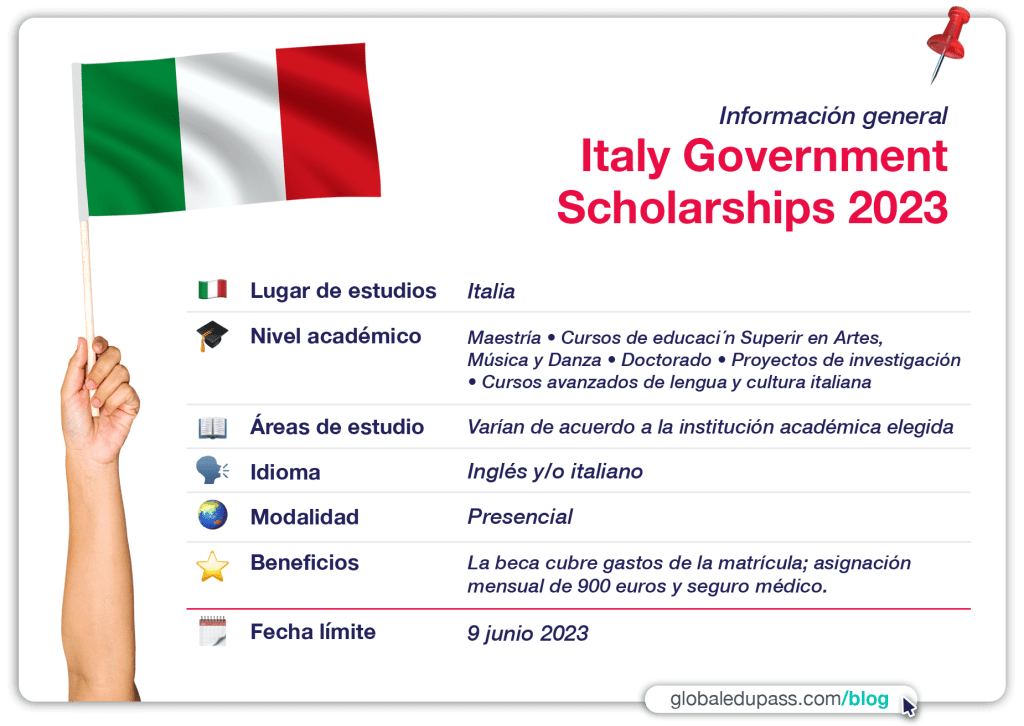 Oportunidad de becas para estudiar en Italia maestria y doctorado