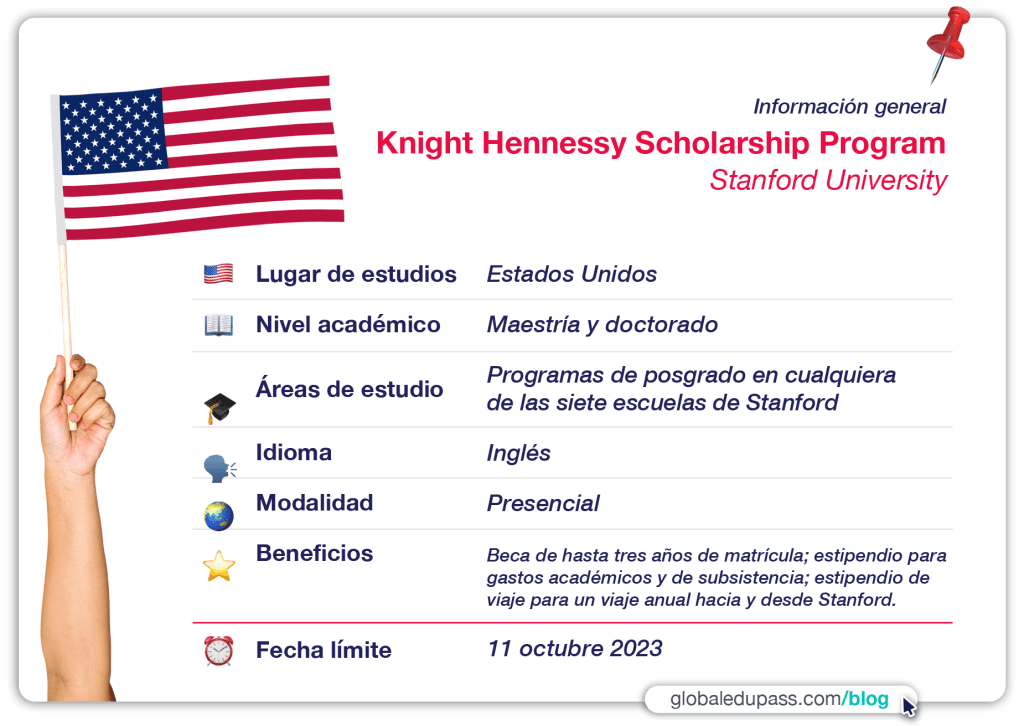 becas para maestrias en Stanford del Knight Hennessy Scholarship Program